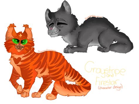 Firestar and Graystripe Character Designs by Diamondclawwww on DeviantArt