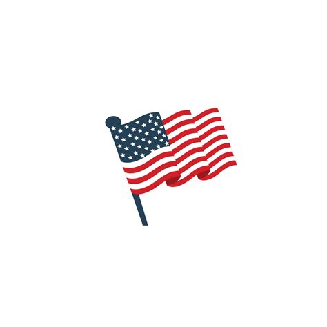 Isolated round shape American flag vector logo. 11442829 Vector Art at ...