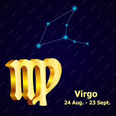 Premium Vector | Vector zodiac sign virgo astrology
