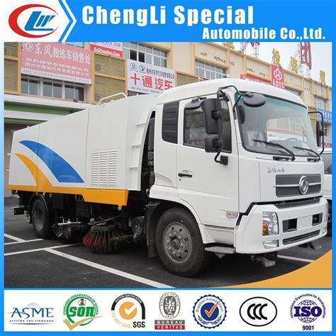 Dongfeng 5cbm Stainless Steel Tank Cleaning Truck Road Sweeper China