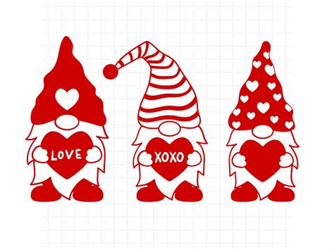 Valentine Gnomes Svg Bundle Valentine Day Gnomes Svg Gnome Svg