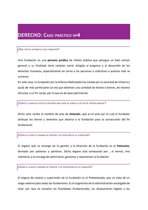 Derecho Caso práctico nº4 DERECHO CASO PRÁCTICO Nº 4 QUÉ TIPO DE