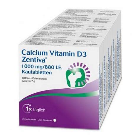 Calcium Vitamin D3 Zentiva 1000 Mg 880 IU Chewable Tablets 100 ApoZona