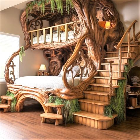 Rustic Charm Meets Functionality Exploring Wood Log Bunk Beds