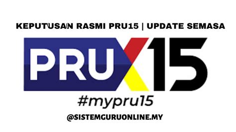 Rasmi Keputusan Rasmi Pru 15 Update Semasa