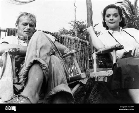 Run For The Sun From Left Richard Widmark Jane Greer Relaxing On