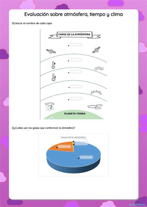 Evaluación Sobre Atmósfera Tiempo Y Clima Ficha Interactiva Topworksheets