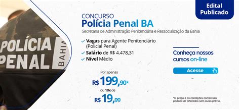 Concurso Polícia Penal Ba Edital Publicado 287 Vagas A R 44 Mil