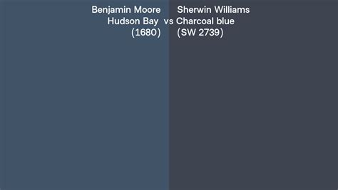 Benjamin Moore Hudson Bay 1680 Vs Sherwin Williams Charcoal Blue SW