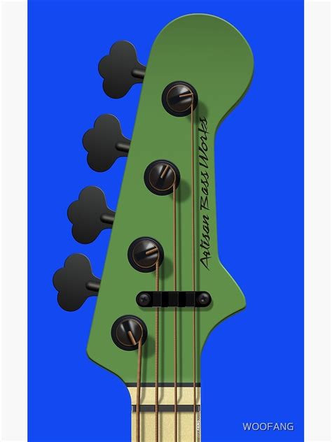 Guitar Headstock Art Artisan Bass Works Poster By Woofang Redbubble