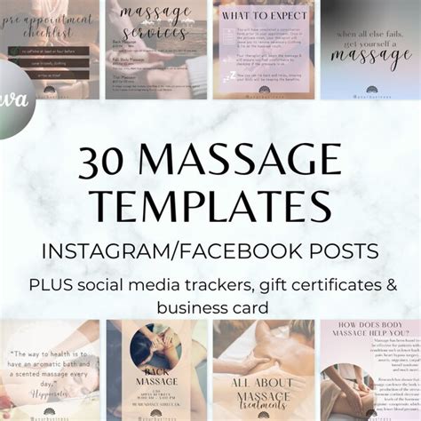 Massage Social Media Canva Etsy