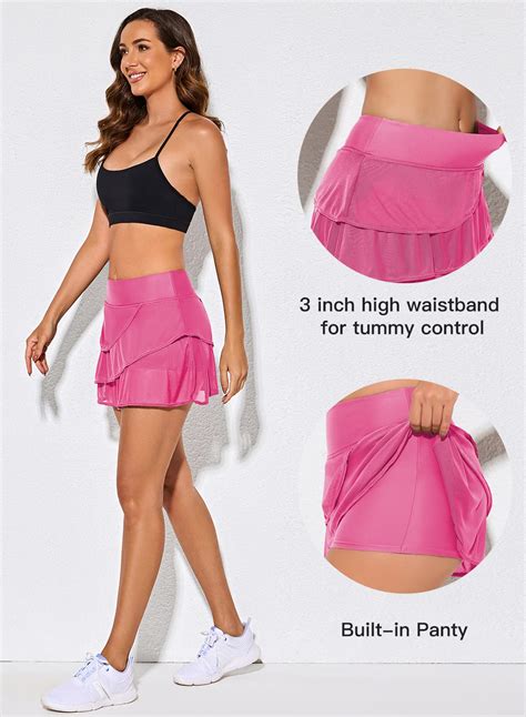 Snapklik Womens Three Layered Swim Skirted Bikini Swim Bottom