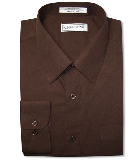 Chocolate Brown Dress Shirt Biagio Mens Dress Shirt Mens Brown