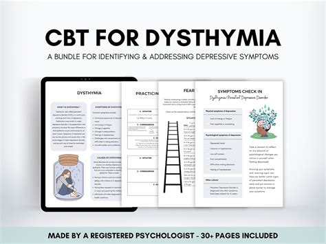 Cbt For Dysthymia Worksheets Persistent Depressive Disorder Therapist