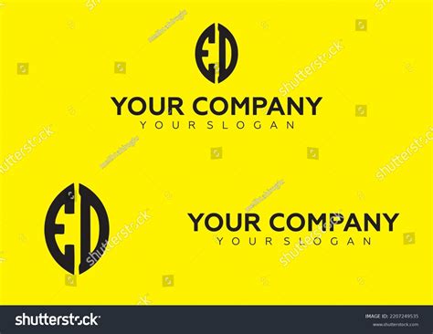 E D Logo Letter Logo E Stock Vector Royalty Free 2207249535