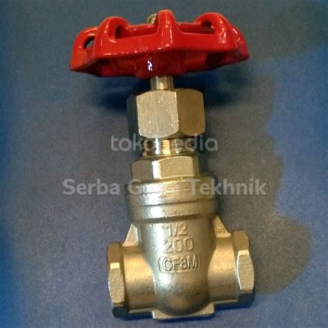 Jual Gate Valve 1 2 Inchi SS316 Drat Class200 Steam Air Oil Gas