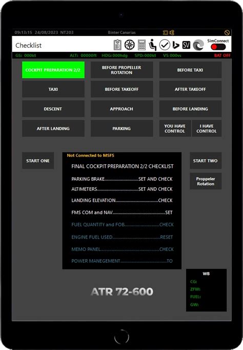 Fs All In One Atr Flight Plan Charts Co Pilot Checklist Weather