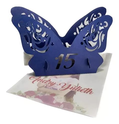 48 Tarjetas Invitación 15 Años Mariposa pergamino 4docenas Cuotas sin