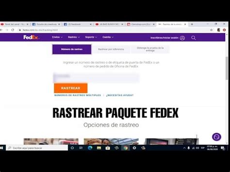 Como Rastrear Mi Guia Fedex Rastrear Mi Paquete Youtube