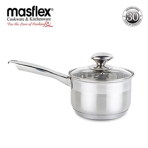 16cm Premium Stainless Steel Saucepan With Lid Masflex