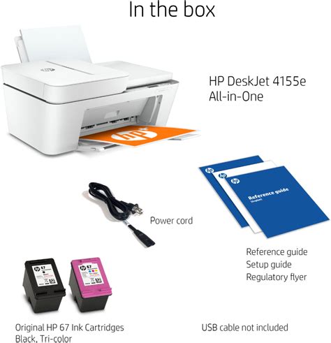 Best Buy HP DeskJet 4155e Wireless All In One Inkjet Printer With 3