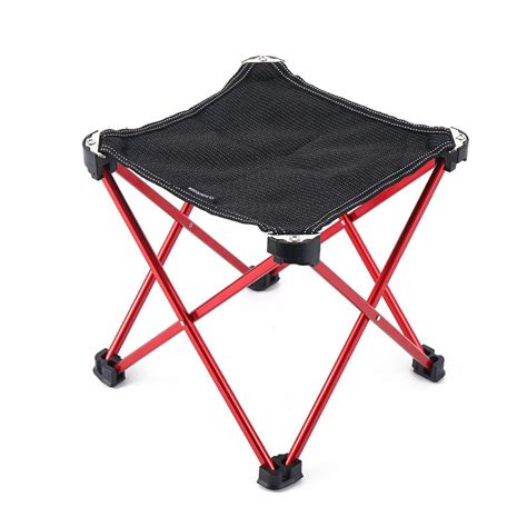 Mini Tabouret Pliable Rouge Campkar Shop