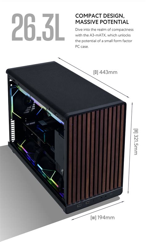 Lian Li A Matx Wd Black Wood Front Panel Spcc M Atx Itx Computer