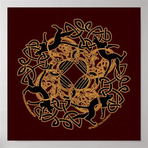 Samhain Cats Celtic Art Prints Poster | Zazzle