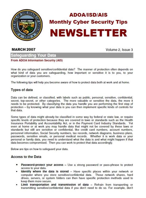 Monthly Cyber Security Tips Newsletter Arizona Memory Project