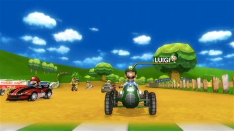 Mario Kart Wii Solo Race Mushroom Cup 50cc Luigi Gameplay