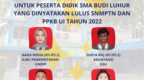 SELAMAT MASUK PTN SMA Budi Luhur