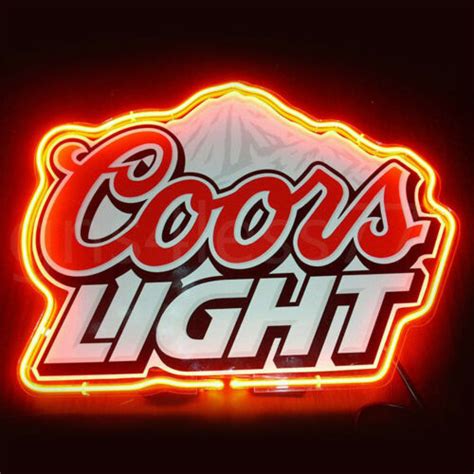 Coors Light neon sign - Acrylic and Red light