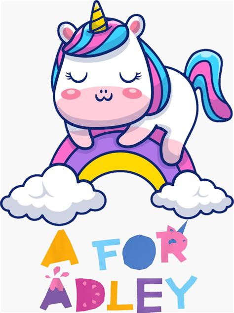 "A for adley " Sticker for Sale by GOLDI-ROGER | Redbubble