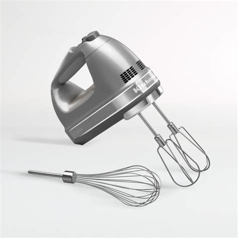 Kitchenaid Silver 7 Speed Electric Hand Mixer Reviews Crate And Barrel