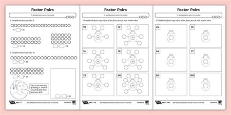 Factor Pairs Activity Sheets Teacher Made Twinkl Worksheets Library