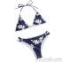 Sexy Blumen Riemenschale Dreieck Bikini Zwei Stück Strand Badeanzug für