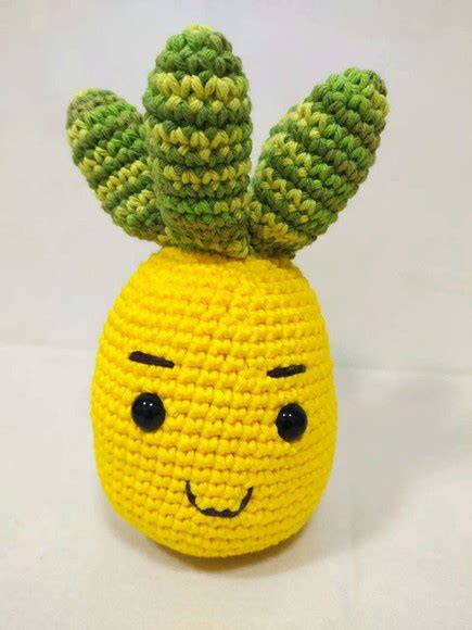 Abacaxi Em Amigurumi Fruits Gurumi Elo Produtos Especiais