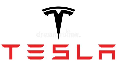 Tesla Logo Editorial Illustrative on White Background Editorial Photography - Illustration of ...