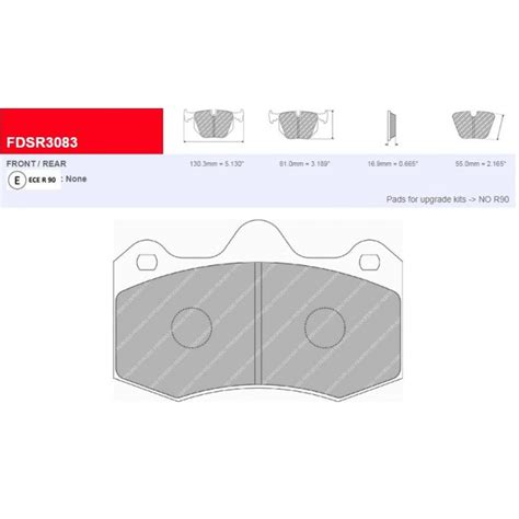 Plaquettes De Frein Hautes Performances Ferodo Dsuno Frp Z