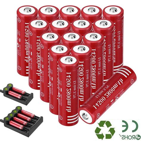 lot 14500 3.7V Li-ion Rechargeable Battery Batteries 4Pc