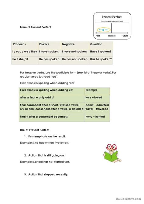 Present Perfect Tense Deutsch Daf Arbeitsbl Tter Pdf Doc