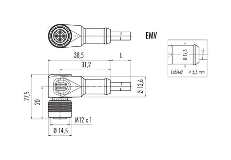 Binder M Female Angled Connector Contacts