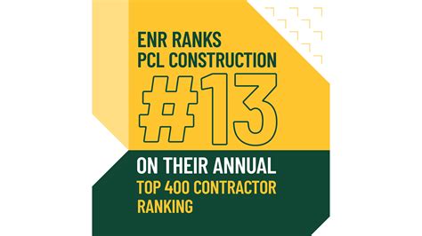 Pcl Construction Ranks On Enrs Top Contractors List