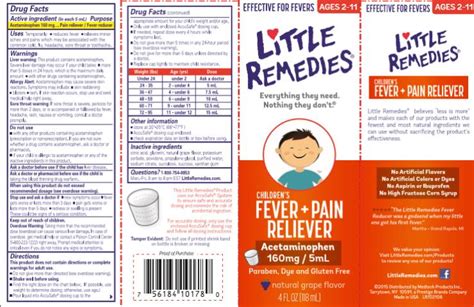 Little Remedies Childrens Fever Pain Reliever