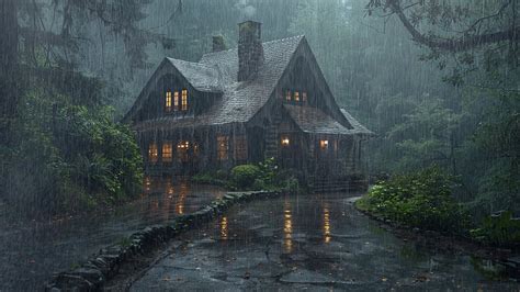 Beat Stress And Sleep Deeply With Heavy Rain In The Forest Stress