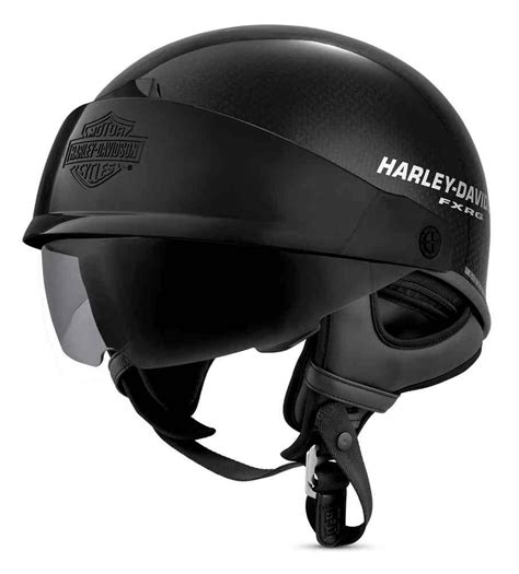 Harley Davidson® Mens Fxrg J07 Carbon Fiber Half Helmet Gloss Black