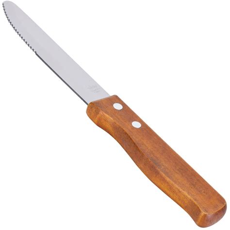 5 Jumbo Stainless Steel Steak Knife With Wood Handle 12 Pack