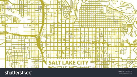 Detailed Vector Map Salt Lake City Stock Vector (Royalty Free) 726397258 | Shutterstock