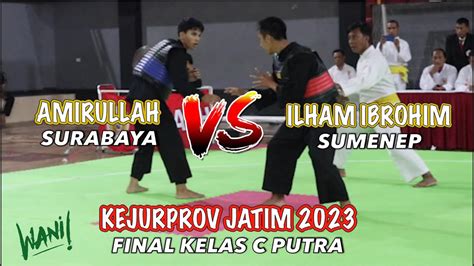 FINAL PENCAK SILAT KEJURPROV JAWA TIMUR 2023 KELAS C PUTRA YouTube