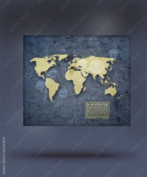 Futuristic world map Stock Illustration | Adobe Stock